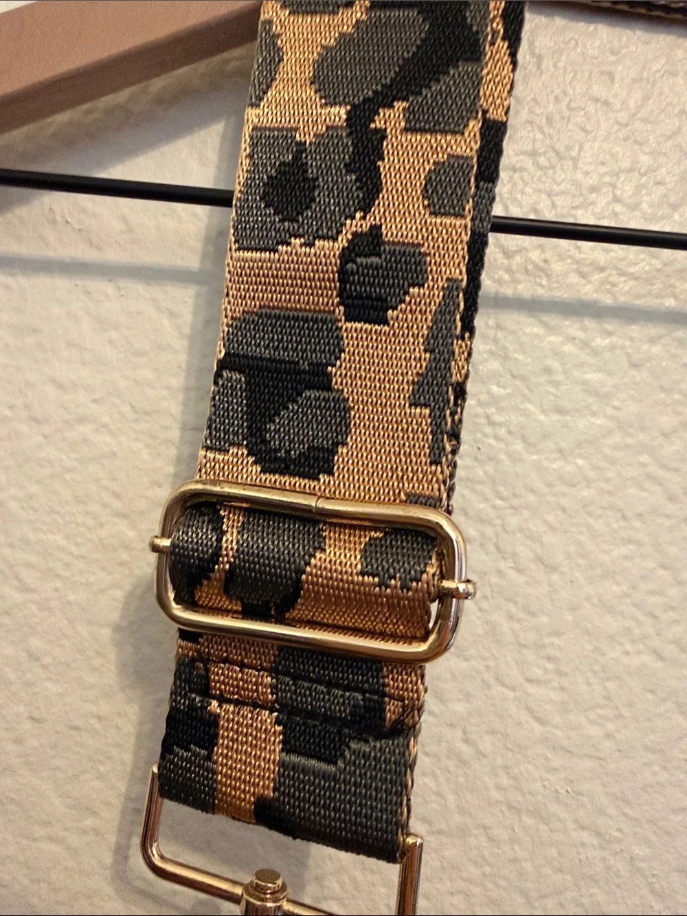 American Leather Co Austin Shoulder Bag-Tan Embossed + aftermarket strap